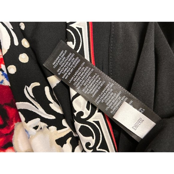 White House Black black floral v-neck tank top women’s medium 1345 - Picture 4 of 5